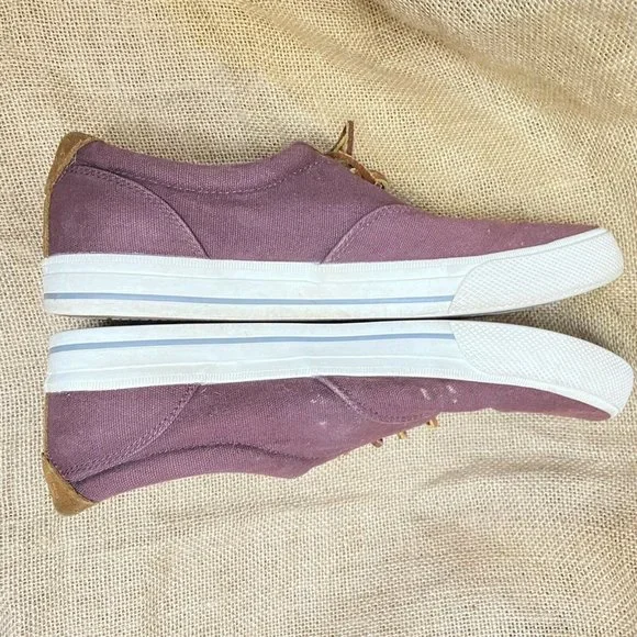 Polo Ralph Lauren Vaughn Men's Canvas Fashion Sneakers Shoes Raspberry Sz 10D - Picture 5 of 13
